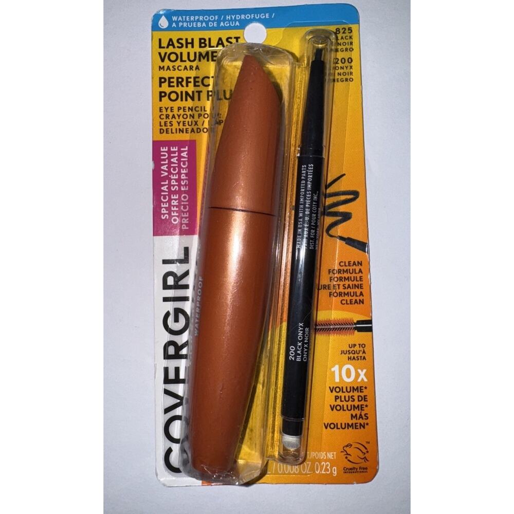 CoverGirl Lash Blast Volume Mascara #825 Very Black & #200 Eye Pencil Onyx